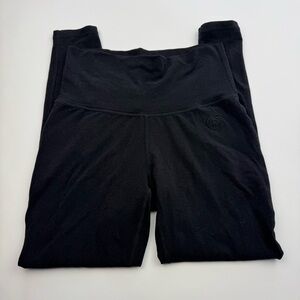 Green apple high waisted yoga pants leggings cotton/bamboo black womens small